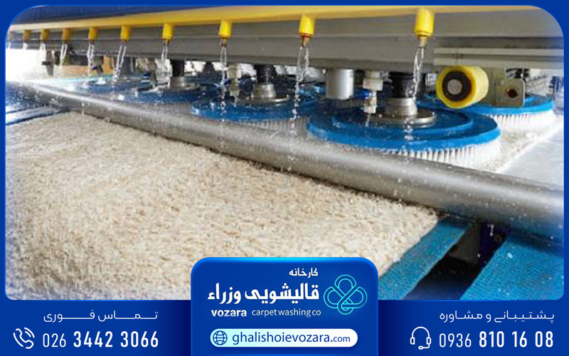 قالیشویی وزرا در میدان کرج